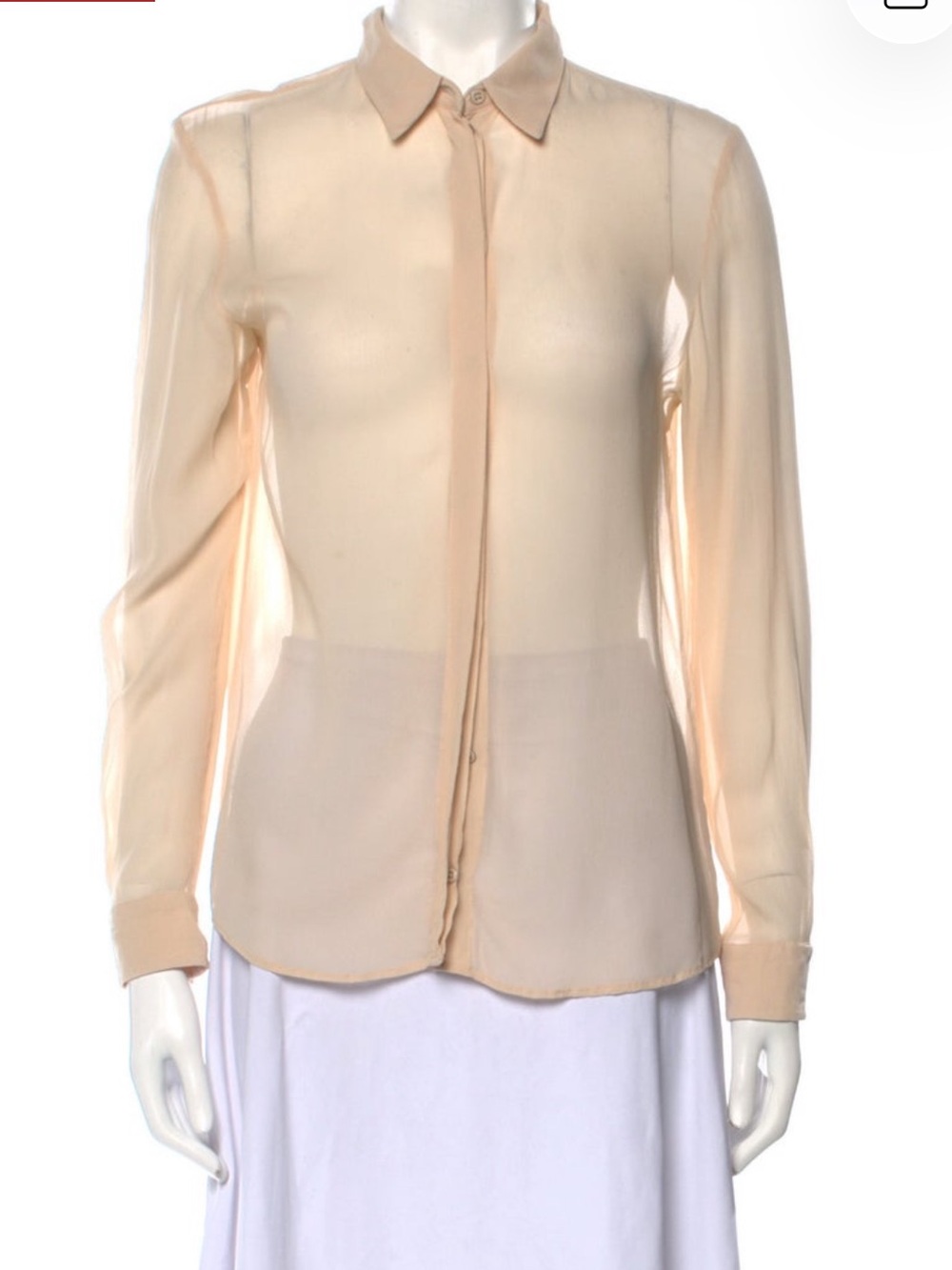 Max Mara Studio Silk Long Sleeve Button Up